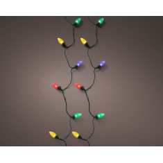 Lumineo 19.8m Vintage XL LED String Lights 100L - Green/Multi