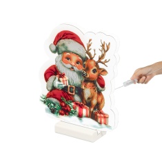 Lumineo Santa & Reindeer Infinity Light 22cm