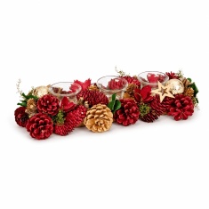 Three Kings Festive Fir Trio Candle Holder