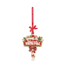 Sparkle North Pole Sign Christmas Tree Decoration