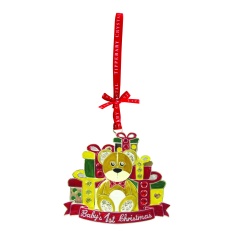 Sparkle Baby's 1st Christmas Teddy Bear & Gifts Christmas Tree Decoration