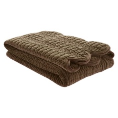 Laura Ashley Brady Scalloped Bedspread 180x235cm - Caramel