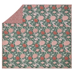 William Morris At Home Cray Forest Bedspread - Green/Cranberry