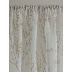 Laura Ashley Pussy Willow Dove Voile Slot Top Sheer Panel Curtain