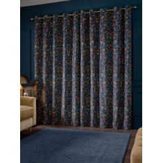 Catherine Lansfield Hedgerow Hopper Eyelet Curtains - Navy Catherine Lansfield Hedgerow Hopper Eyelet Curtains - Navy