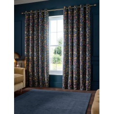 Catherine Lansfield Hedgerow Hopper Eyelet Curtains - Navy Catherine Lansfield Hedgerow Hopper Eyelet Curtains - Navy