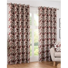 Sundour Rutland Eyelet Curtains - Red