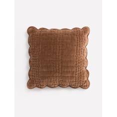 Laura Ashley Brady Scalloped Cushion 43cm - Caramel