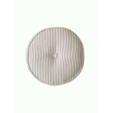 Laura Ashley Cornish Stripe Circular Cushion 35cm - Natural