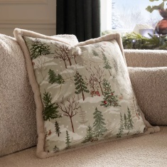 Furn Forest Festivities Cushion 50cm - Natural