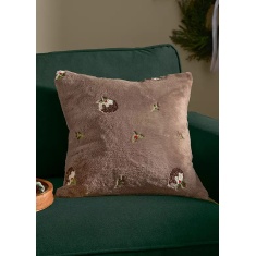 Furn Festive Puddings Cushion 45cm - Mocha
