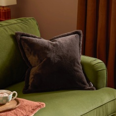 Furn Kallu Feather Cushion 45cm - Chocolate