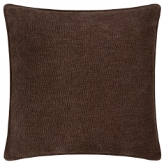 Yard Heath Velvet Textured Cushion 50cm - Espresso