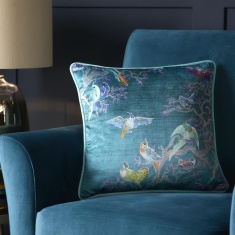 Laurence Llewelyn-Bowen Birdity Absurdity Cushion 43cm - Blue