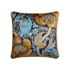 Laurence Llewelyn-Bowen Down The Dilly Cushion 43cm - Ochre/Blue