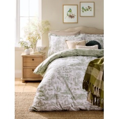 Laura Ashley Braysmith Toile Duvet Set - Olive Green Laura Ashley Braysmith Toile Duvet Set - Olive Green