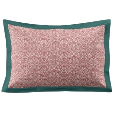 William Morris At Home Cray Forest Oxford Pillowcase Pair - Green/Cranberry