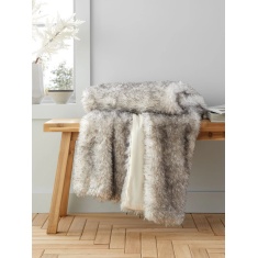 Catherine Lansfield Arctic Fox Throw 130x170cm - Grey