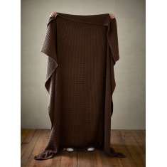 Pineapple Elephant Jaipur Waffle Throw 150x200cm - Chocolate