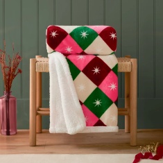 Furn Star Sherpa Fleece Throw 140x180cm - Multi