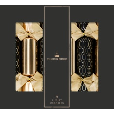 Heart & Soul Midnight Gold Christmas Crackers 6pk Heart & Soul Midnight Gold Christmas Crackers 6pk