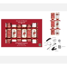 Premium Red Poinsettia Christmas Crackers 8pk Premium Red Poinsettia Christmas Crackers 8pk