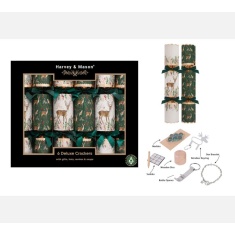 Deluxe Green Deer Christmas Crackers 6pk Deluxe Green Deer Christmas Crackers 6pk