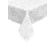 Peggy Wilkins Snowfall Tablecloth - White