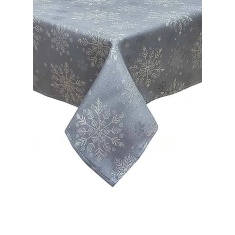 Peggy Wilkins Snowfall Tablecloth 170cm x 250cm - Silver