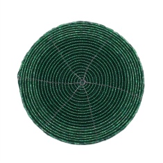 Peggy Wilkins Bliss Beaded Coasters Set of 4 - Green Peggy Wilkins Bliss Beaded Coasters Set of 4 - Green