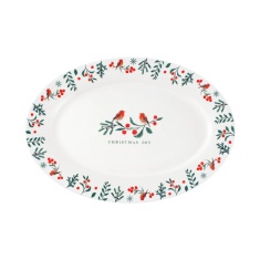 Christmas Joy Robin Serving Plate 41cm