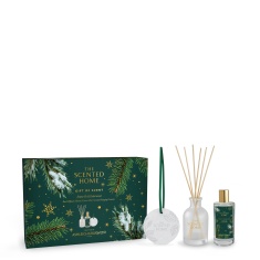 Ashleigh & Burwood Festive Fir & Cedarwood Diffuser, Spray & Hanging Ceramic Gift Set