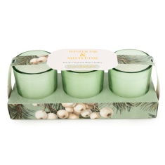 Candlelight Winter Fir & Mistletoe Votive Candles Set of 3 Candlelight Winter Fir & Mistletoe Votive Candles Set of 3