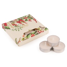 Candlelight Christmas Ribbons & Bows Tealights Set of 9