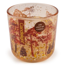 Candlelight Mistletoe Woodland Light Up LED Candle Candlelight Mistletoe Woodland Light Up LED Candle
