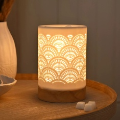 Hestia Lace Aroma Lamp - White