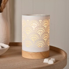 Hestia Lace Aroma Lamp - White