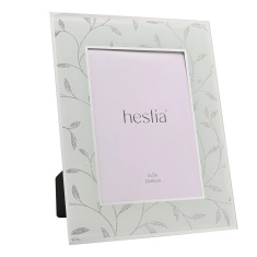 Hestia Glitter Leaf Design Photo Frame 5x7in