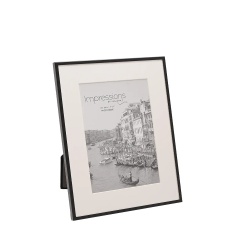 Impressions Black With White Mount Photo Frame 5x7in