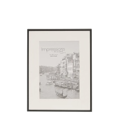Impressions Black With White Mount Photo Frame 5x7in