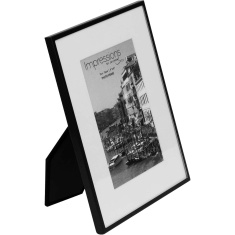 Impressions Black Steel With White Mount Arch Photo Frame 4x6in