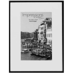 Impressions Black Steel With White Mount Arch Photo Frame 4x6in
