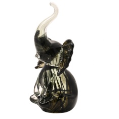 Objets D'art Glass Trumpet Elephant Figurine