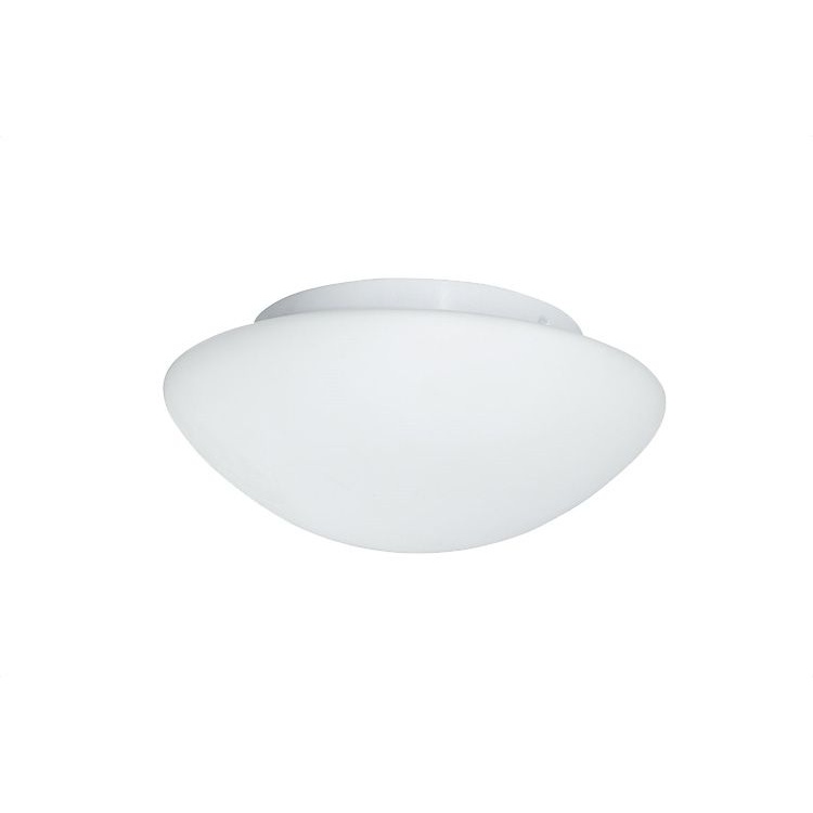 Searchlight 1910-23 Flush Fit White Ceiling Light with Opal Shade