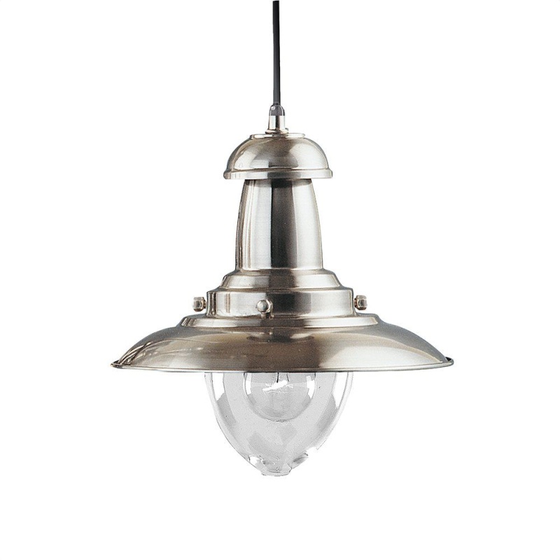 Searchlight 4301SS Fishermans Satin Silver Ceiling Light