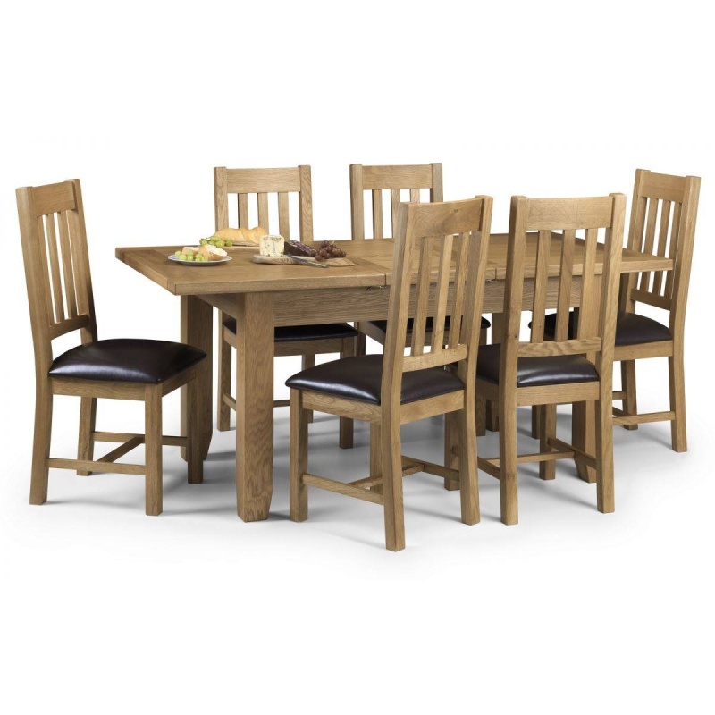 Julian Bowen Astoria Extending Oak Dining Table - Lifestyle