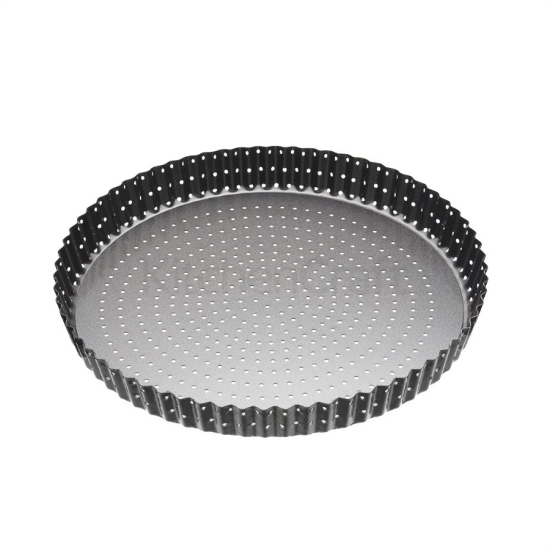 Masterclass Golden Non-Stick Crusty Bake Fluted Round Flan/Quiche Tin 28Cm