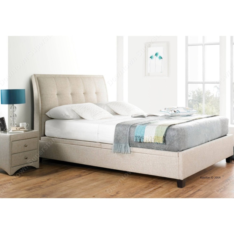 Kaydian Designs Accent Ottoman Bed upholstered in Oatmeal