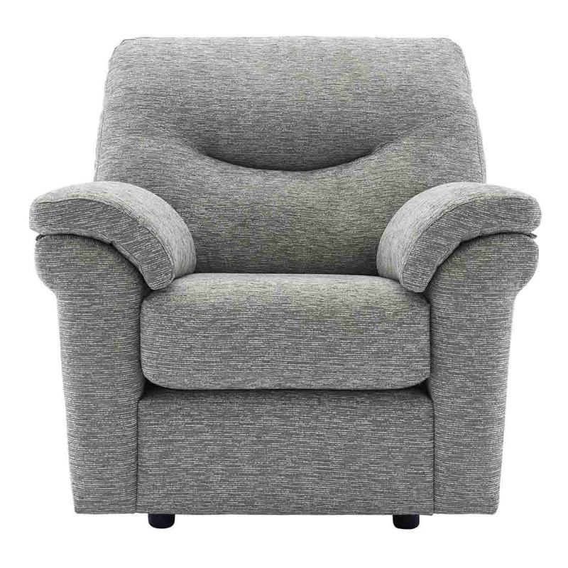 G Plan Washington Fabric Chair in Mirage Powder Grey with Glides