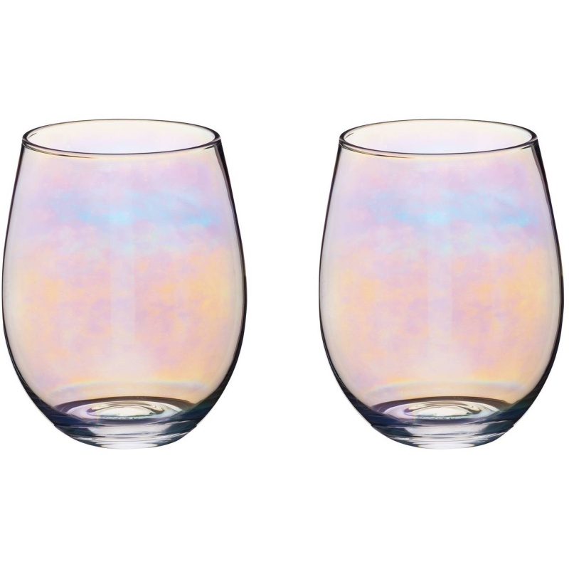 Barcraft Girls Lustre Glass Tumblers Set Of 2 600Ml